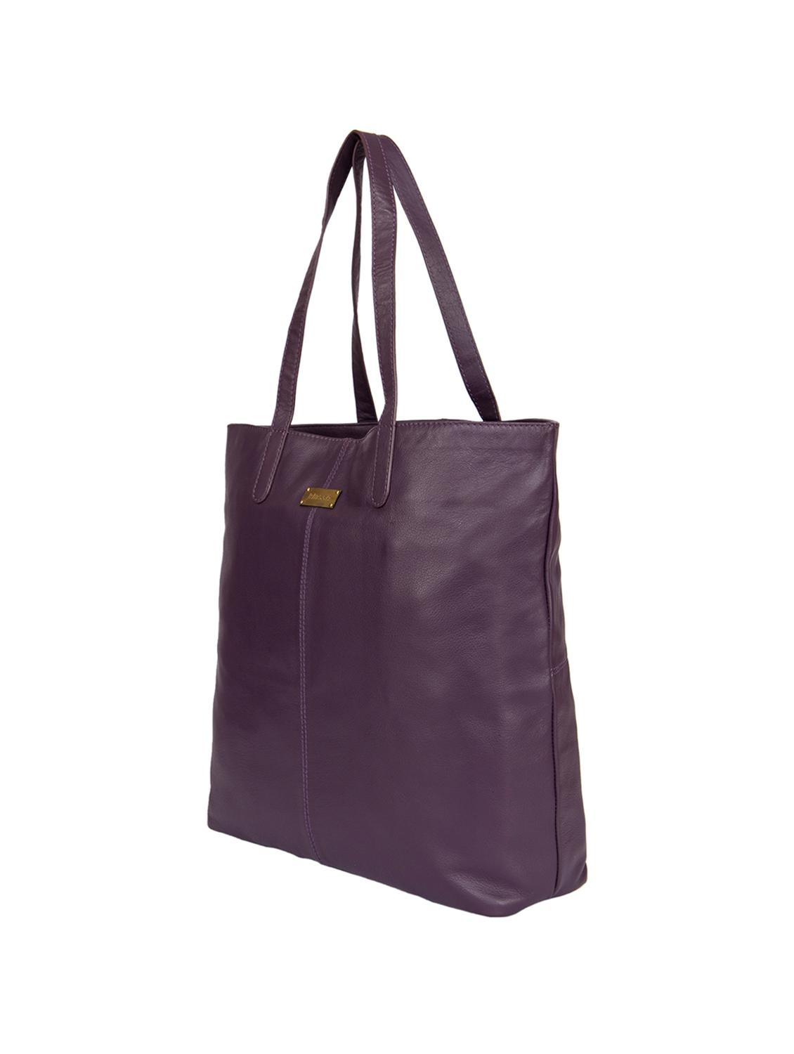 purple leather regular handbag - 15059347 - Standard Image - 3