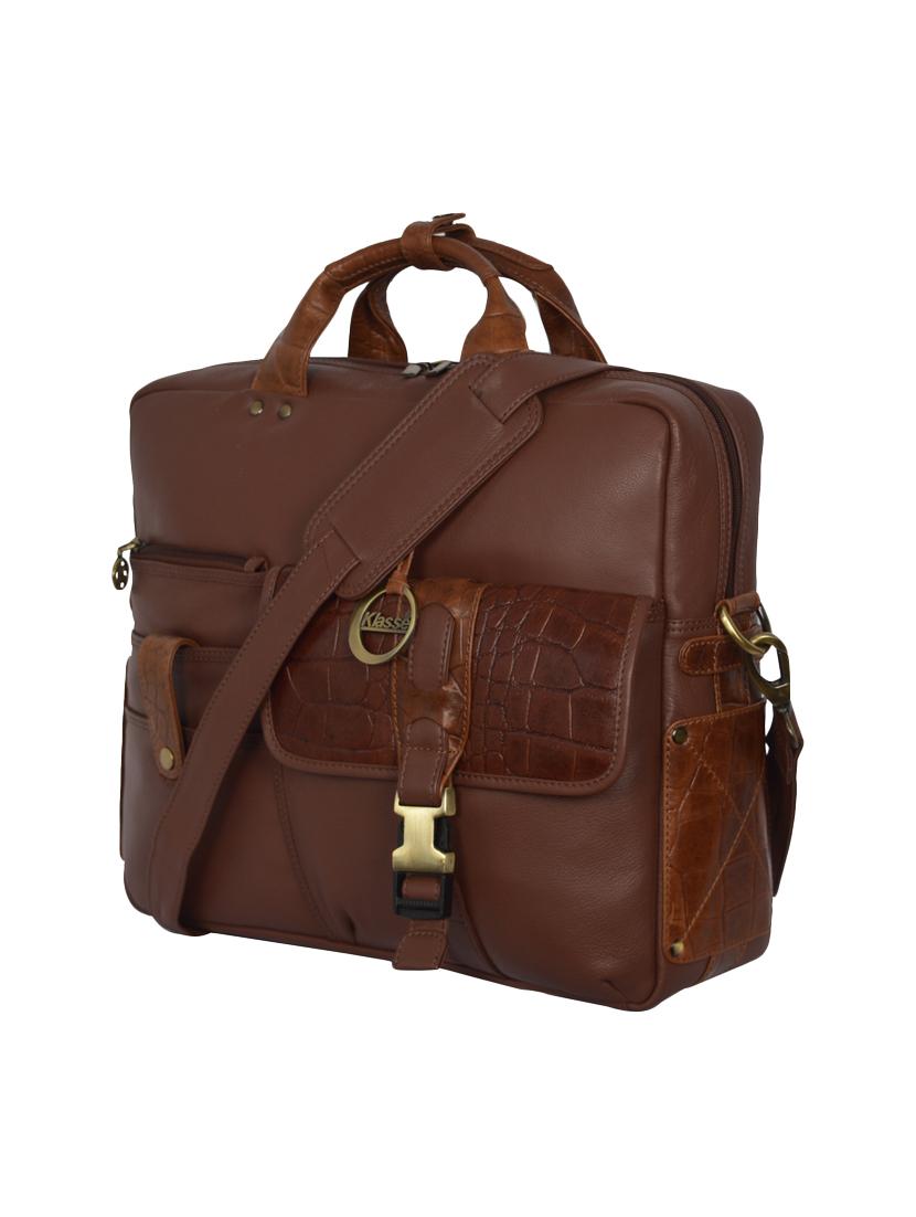 brown leather laptopbag - 15059414 - Standard Image - 3