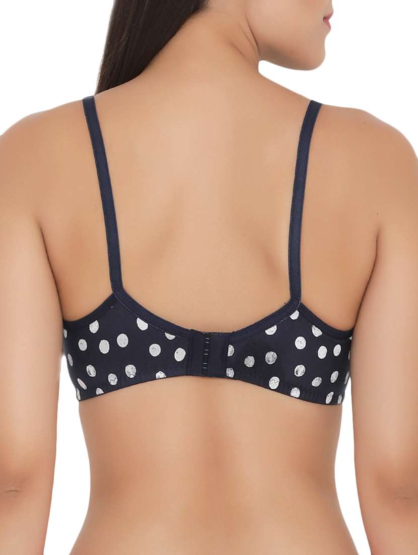 navy blue cotton blend bra - 15061306 - Standard Image - 3