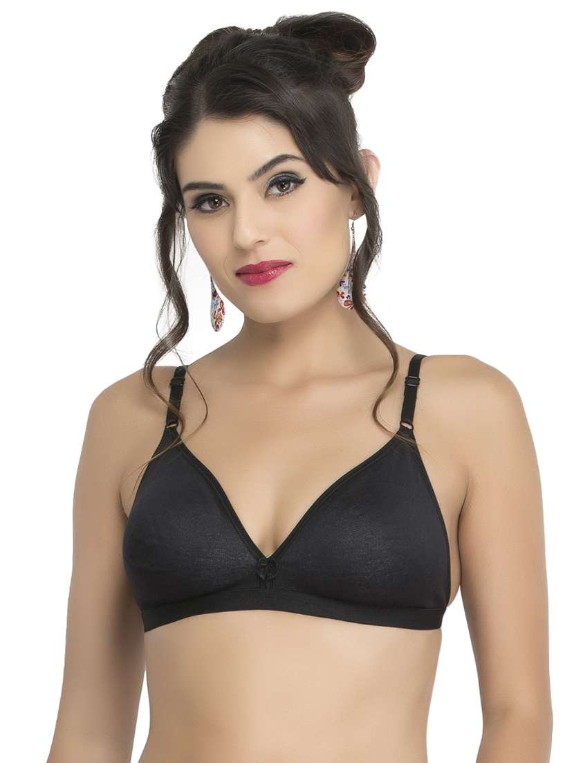 black hosery plunge bra - 15063434 - Zoom Image - 0