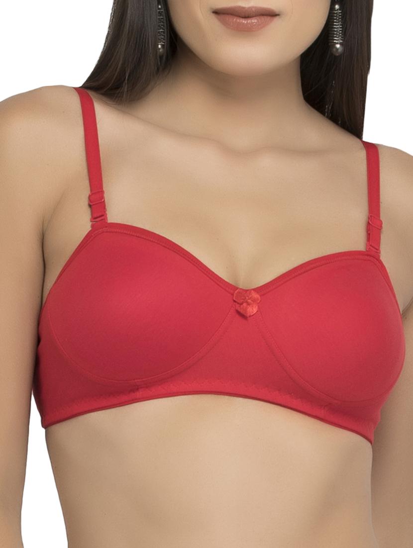 solid red hosery bra - 15063444 - Zoom Image - 0