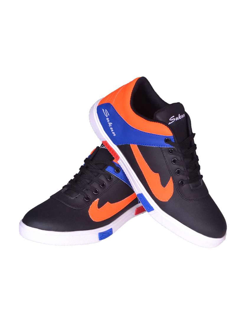 black leatherette lace up sneaker - 15067120 -  Standard Image - 3