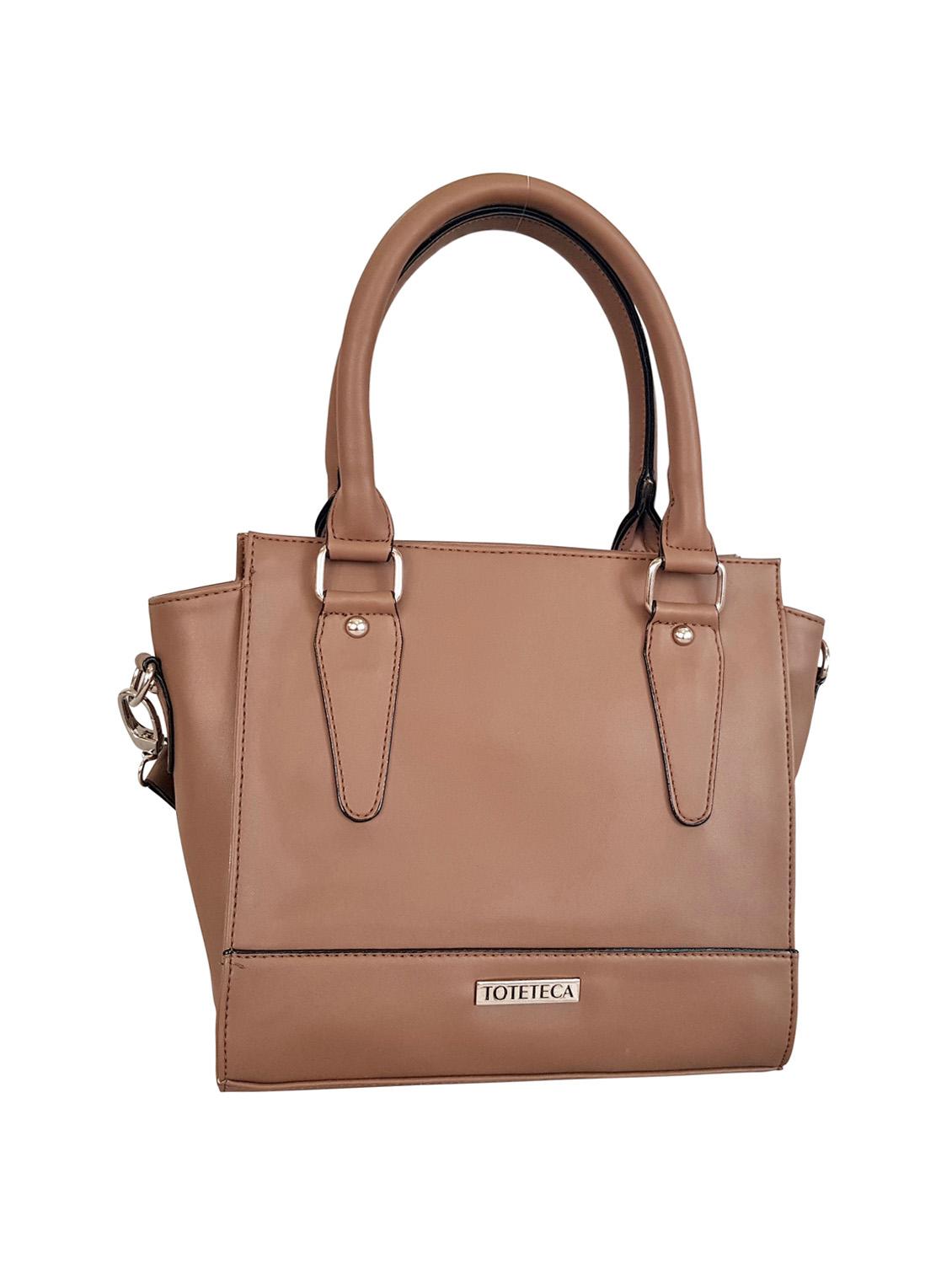brown leatherette (pu) regular handbag - 15067535 - Standard Image - 3