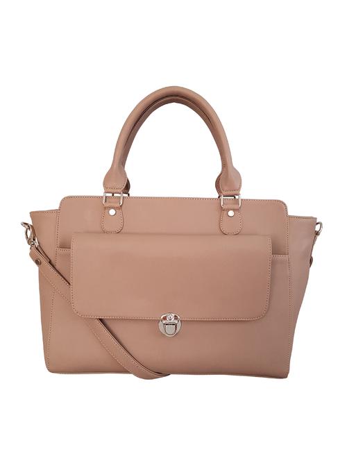 beige leatherette (pu) handbag - 15067543 - Standard Image - 0
