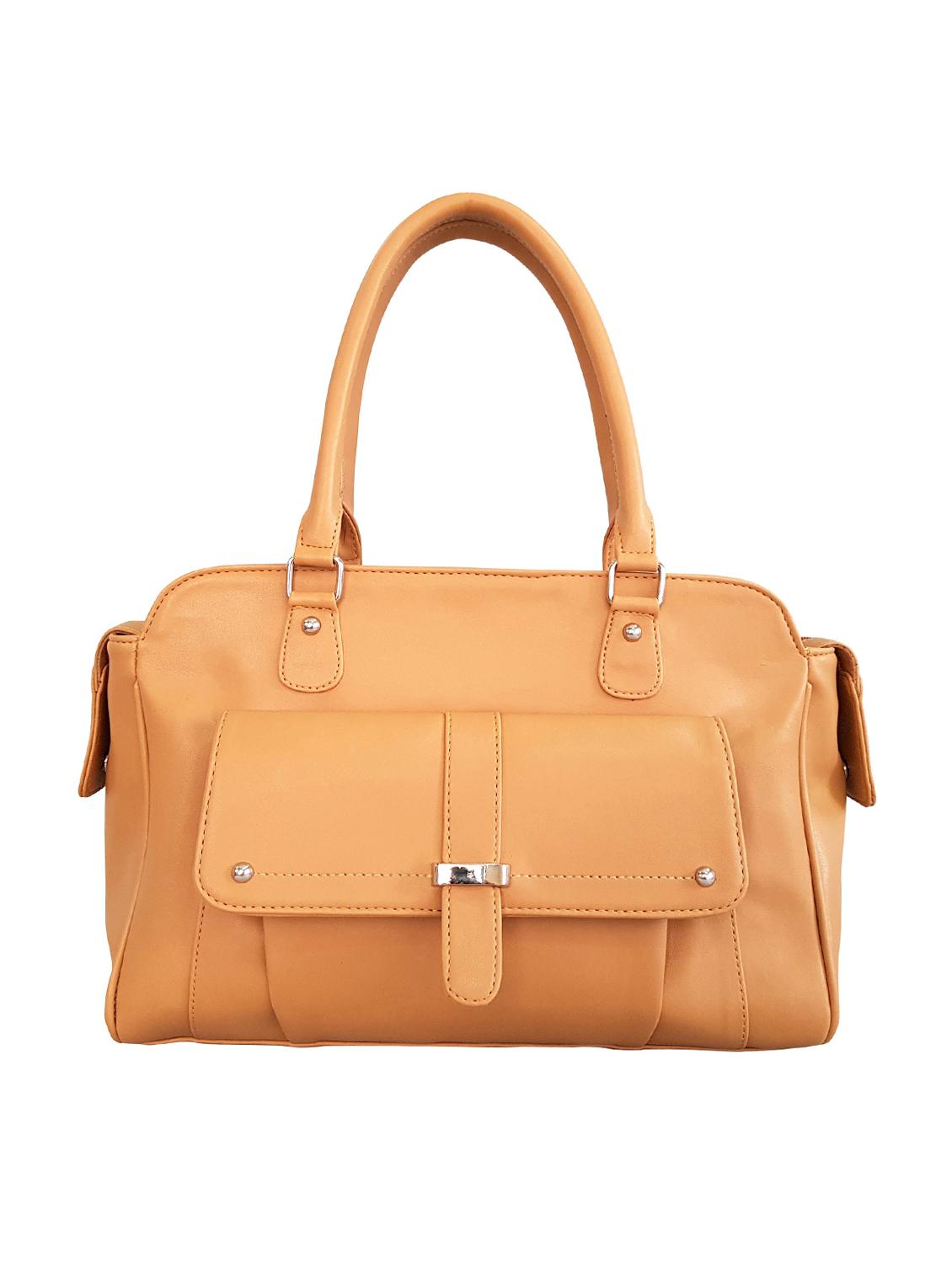 tan leatherette (pu) handbag - 15067545 - Zoom Image - 0