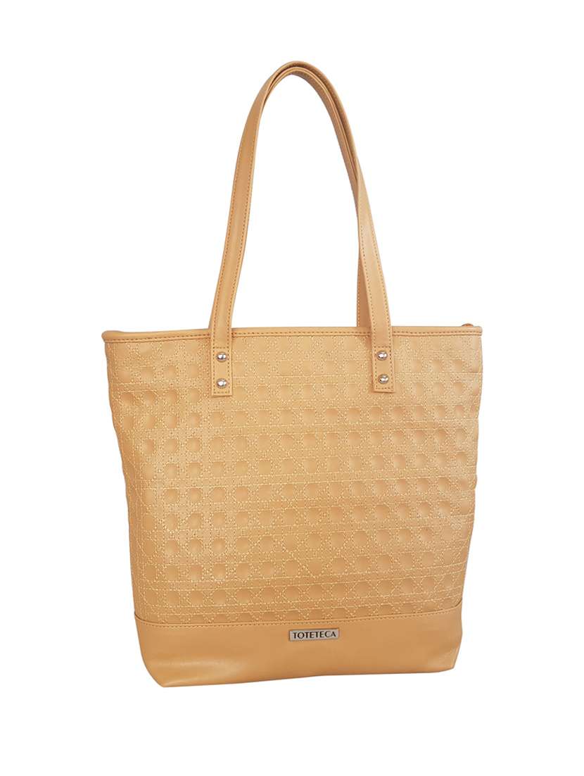 brown leatherette regular handbag - 15067599 -  Standard Image - 3