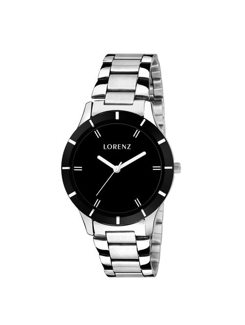 lorenz round black dial women's & girls analog watch - 15068468 - Standard Image - 0