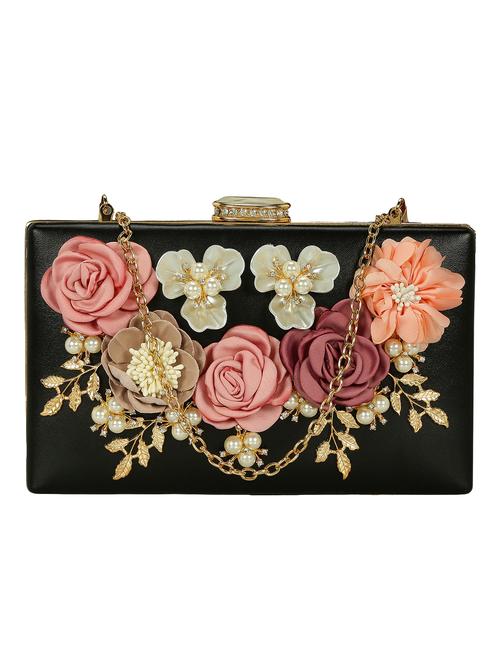 black metal box clutch - 15069676 -  Standard Image - 0