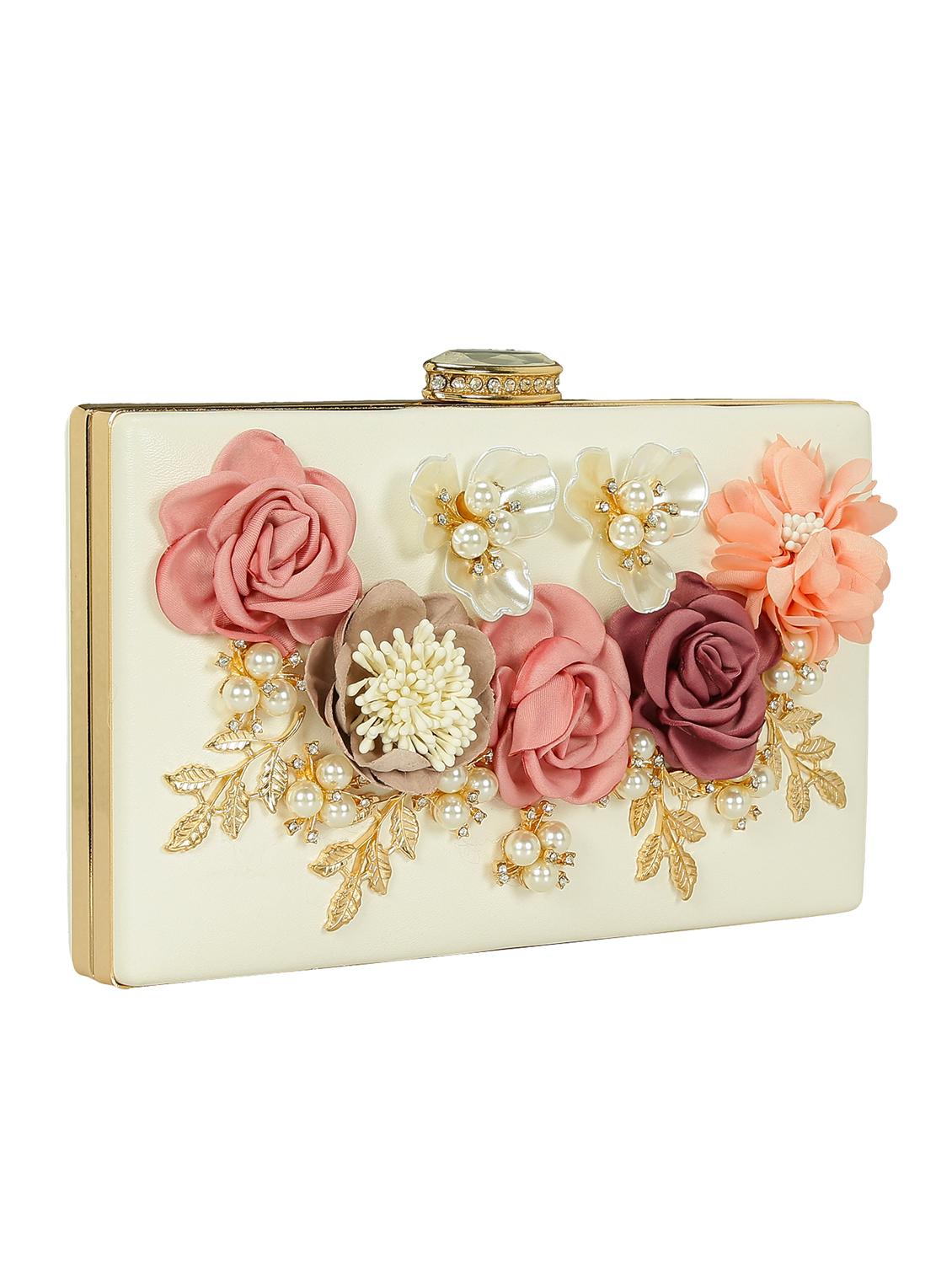 white metal box clutch - 15069677 - Standard Image - 3