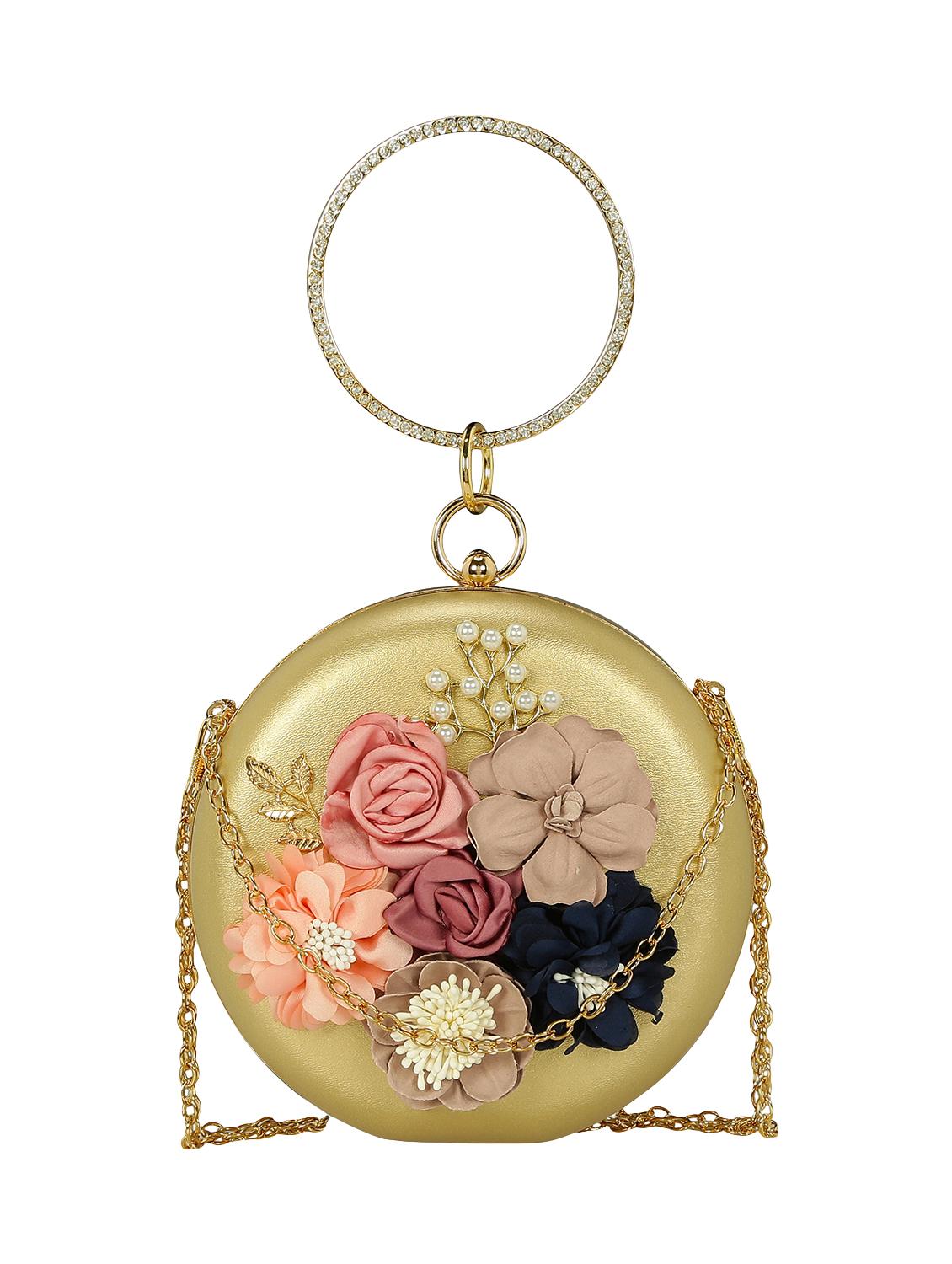 gold metal box clutch - 15069678 -  Zoom Image - 0