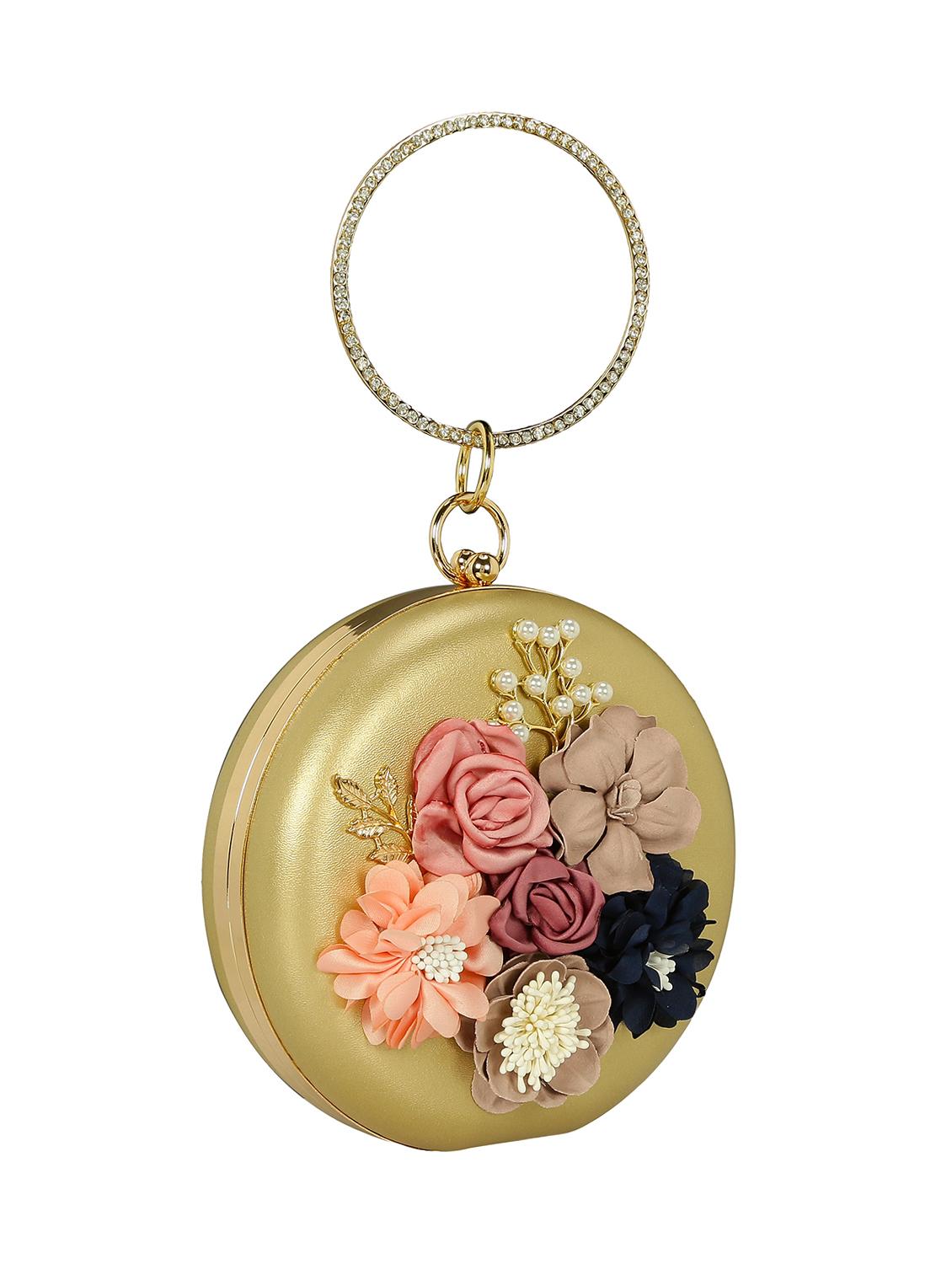 gold metal box clutch - 15069678 - Standard Image - 3