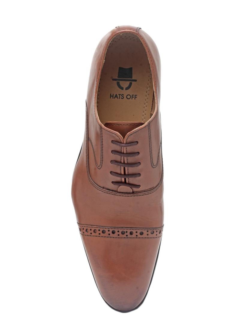tan leather formal oxford - 15069748 - Standard Image - 3
