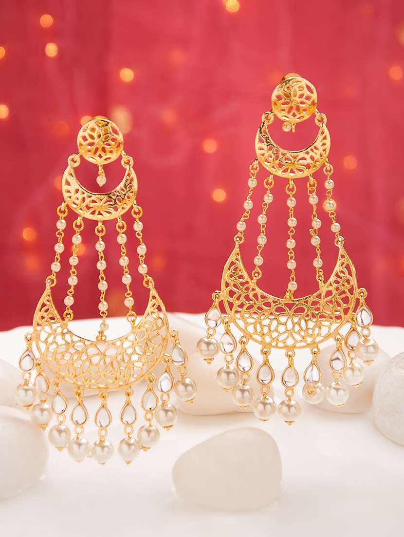 gold chandballi earring
