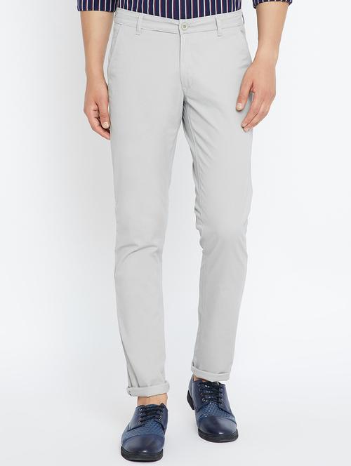 grey cotton chinos - 15072919 -  Standard Image - 0