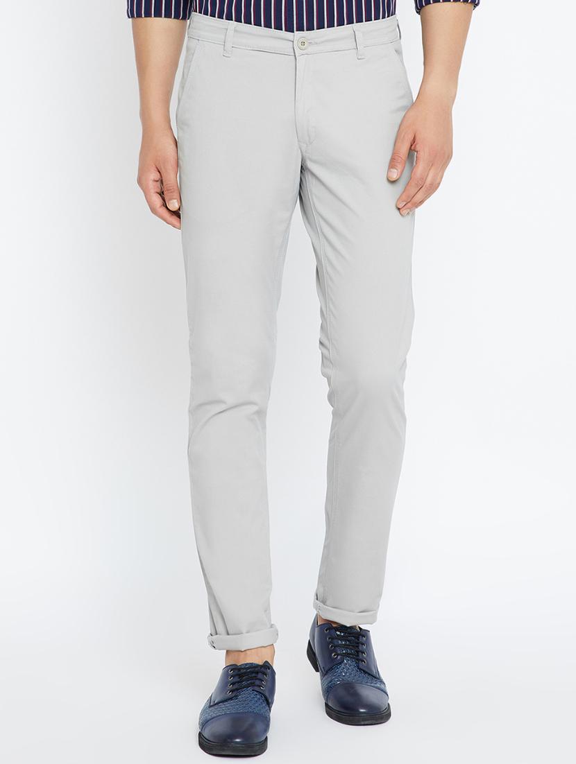 grey cotton chinos - 15072919 -  Zoom Image - 0