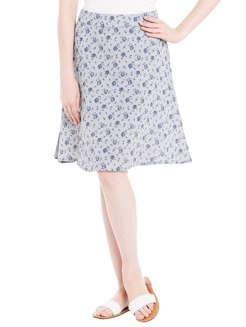 blue cotton aline skirts - 15073323 - Zoom Image - 0