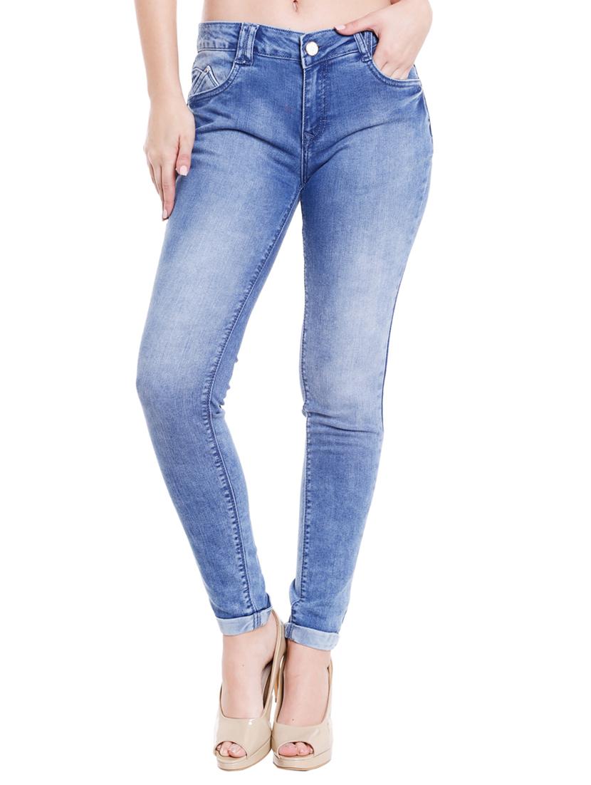 solid blue denim jeans - 15075674 -  Zoom Image - 0