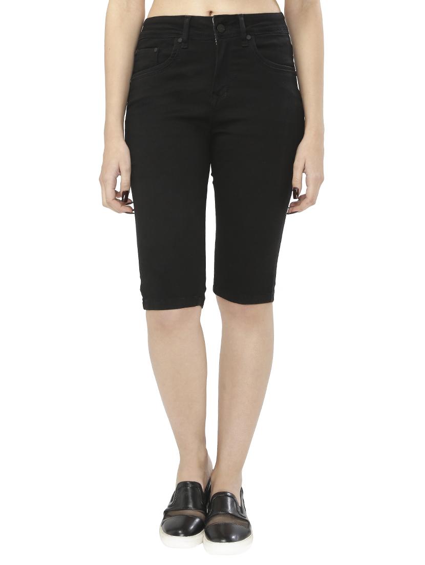black denim  shorts - 15075713 -  Zoom Image - 0