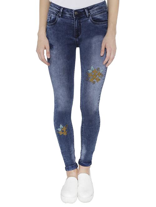 solid blue denim jeans - 15075795 - Standard Image - 0