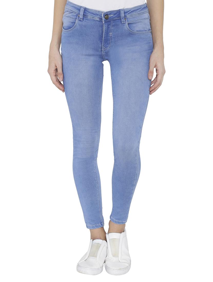 solid blue denim jeans - 15075804 - Zoom Image - 0