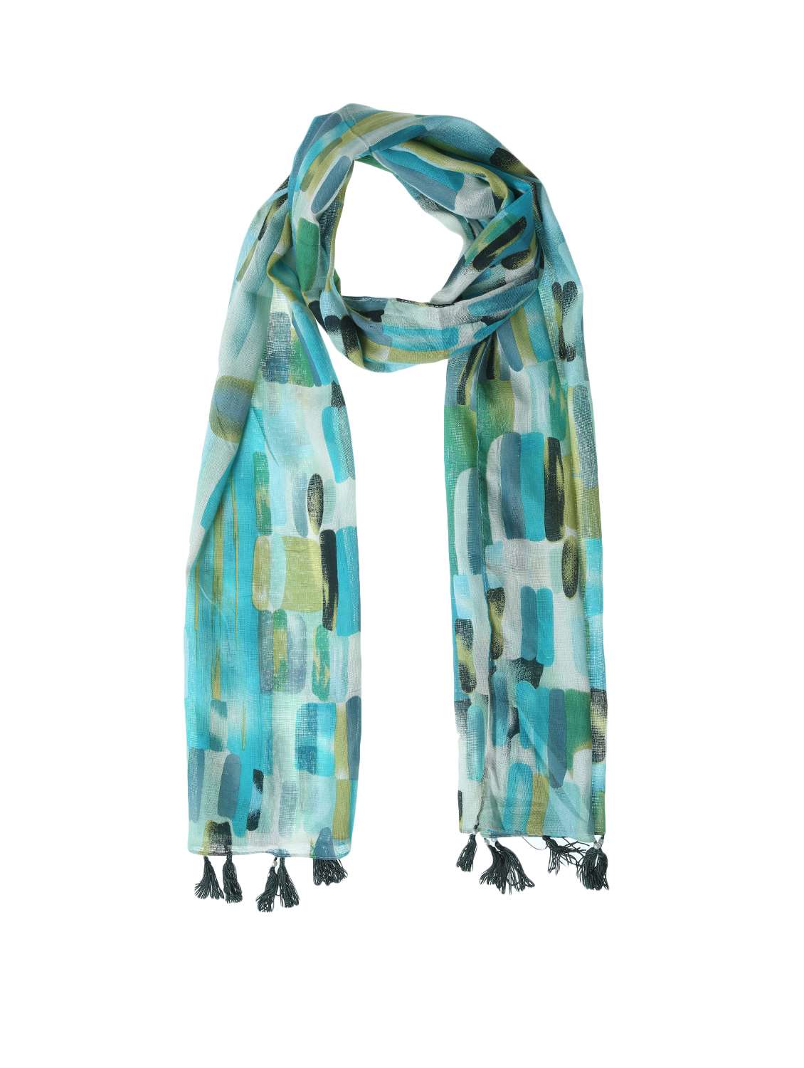 green viscose scarf