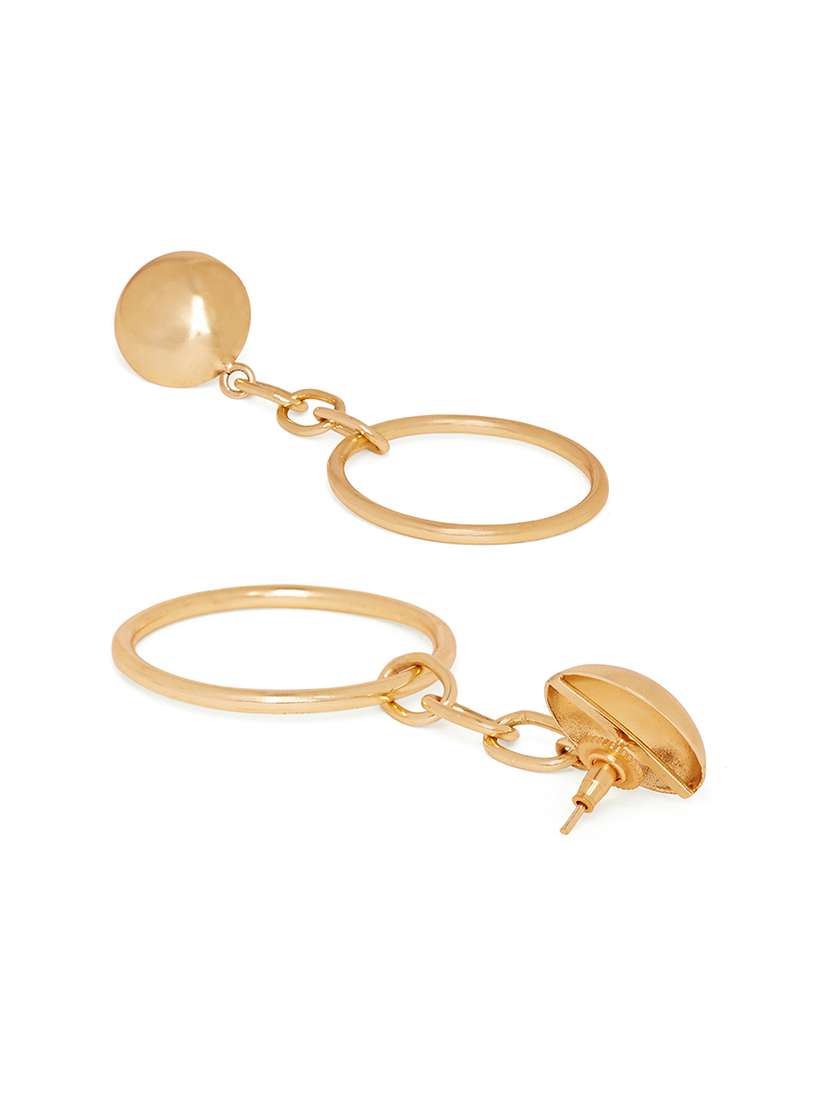 gold brass drop earring - 15079523 -  Standard Image - 3