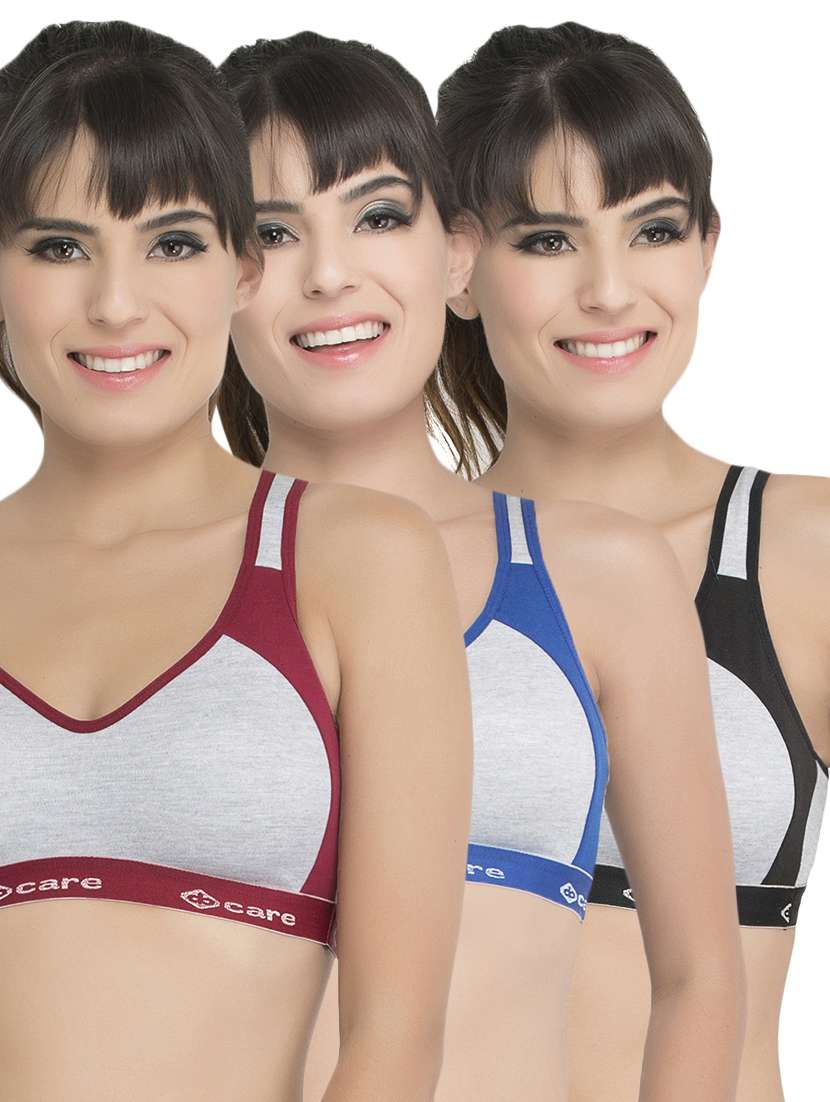 set of 3 color block sports bra - 15082353 - Zoom Image - 0
