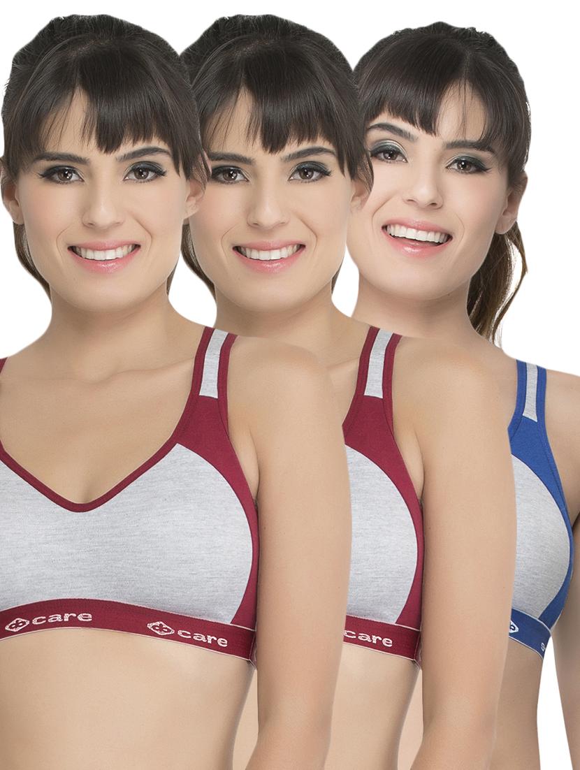 set of 3 color block sports bra - 15082355 - Zoom Image - 0
