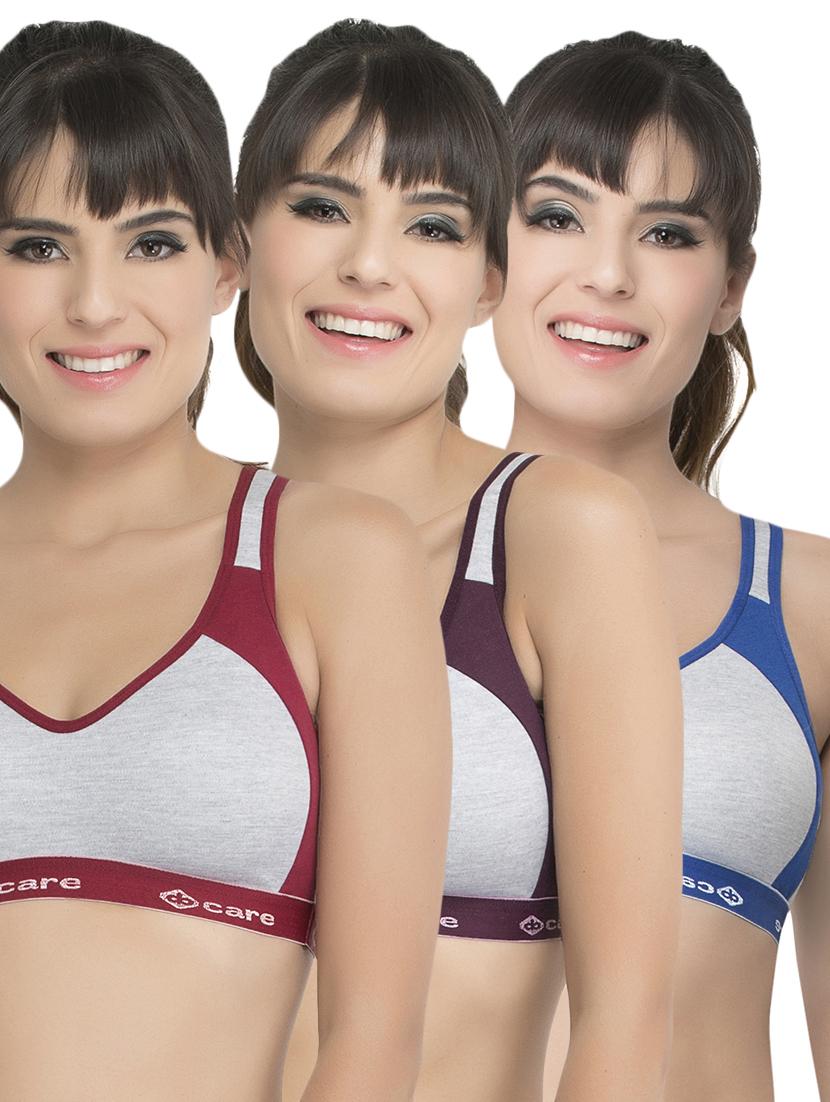 set of 3 color block sports bra - 15082358 - Zoom Image - 0