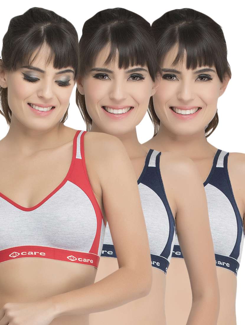 set of 3 color block sports bra - 15082368 - Zoom Image - 0
