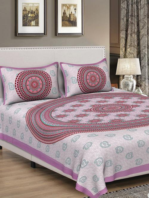 rajasthani traditional single bedsheet with 2 pillow covers - 15084626 - Standard Image - 0
