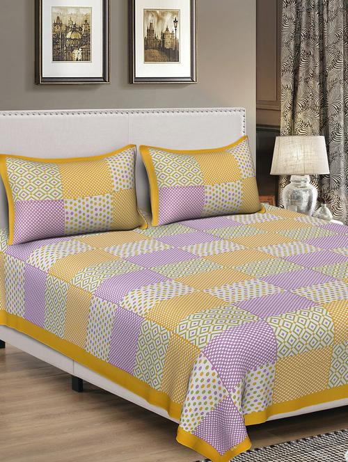 rajasthani traditional single bedsheet with 2 pillow covers - 15084630 - Standard Image - 0