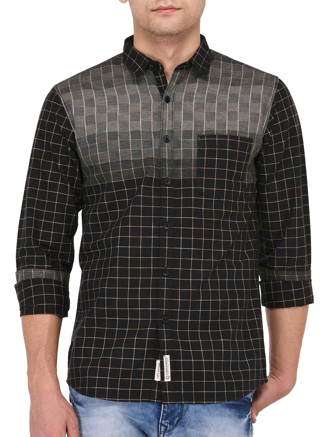 mens checks casual shirt