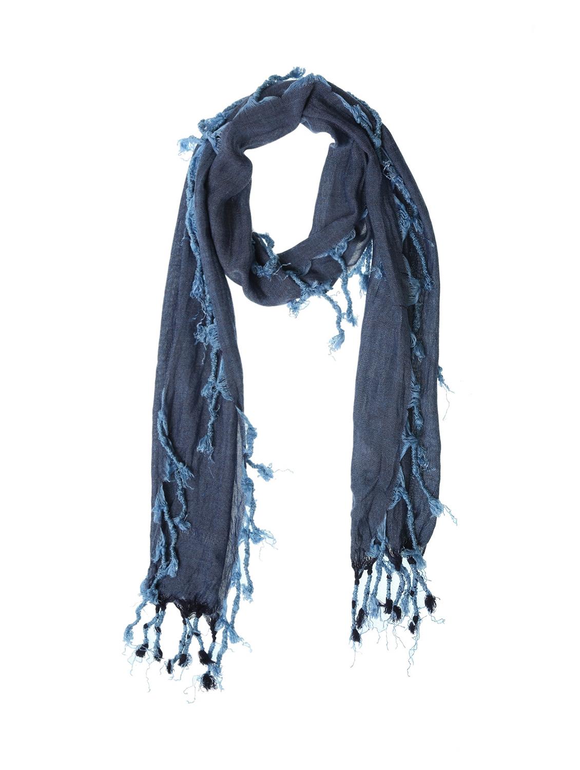 navy blue viscose scarf