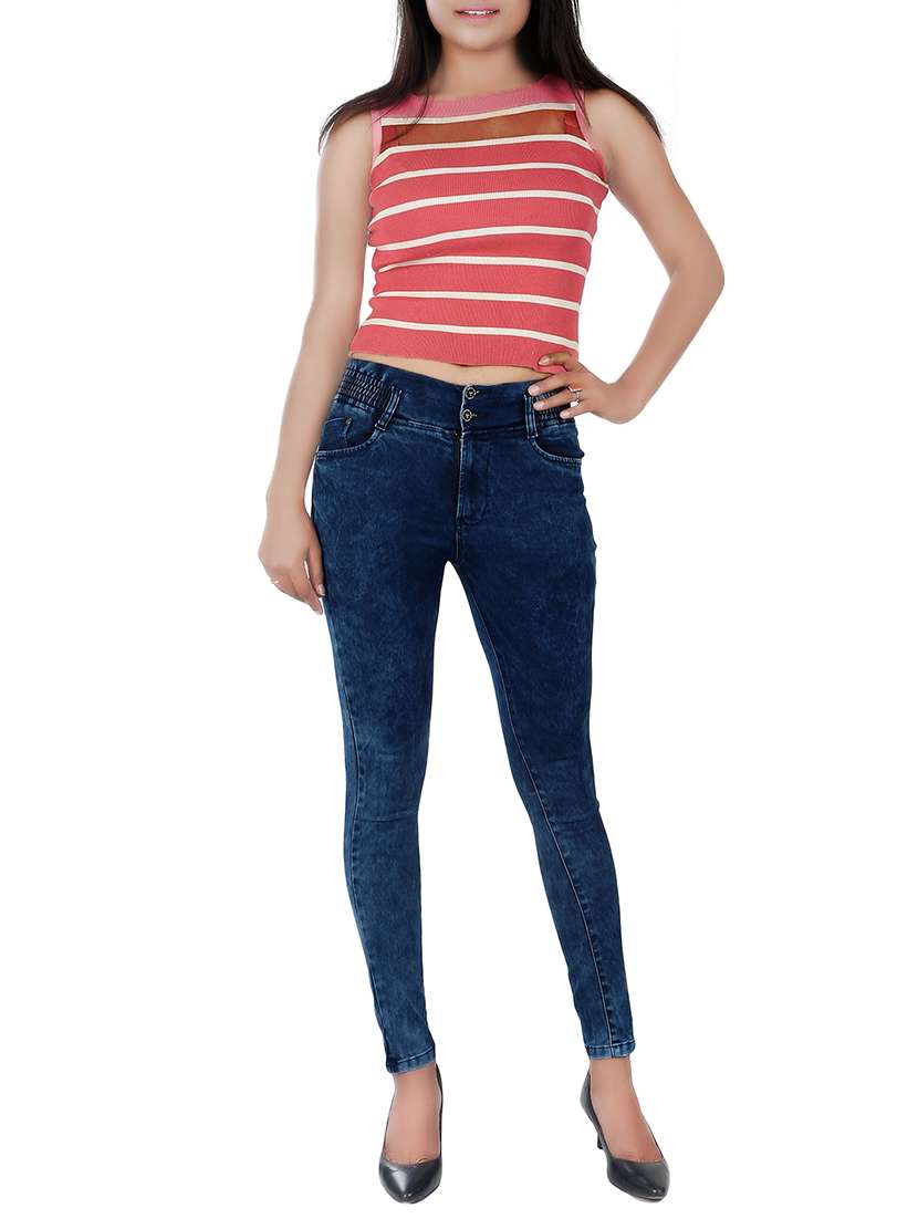 women's plain skinny fit jeans - 15093829 -  Standard Image - 3