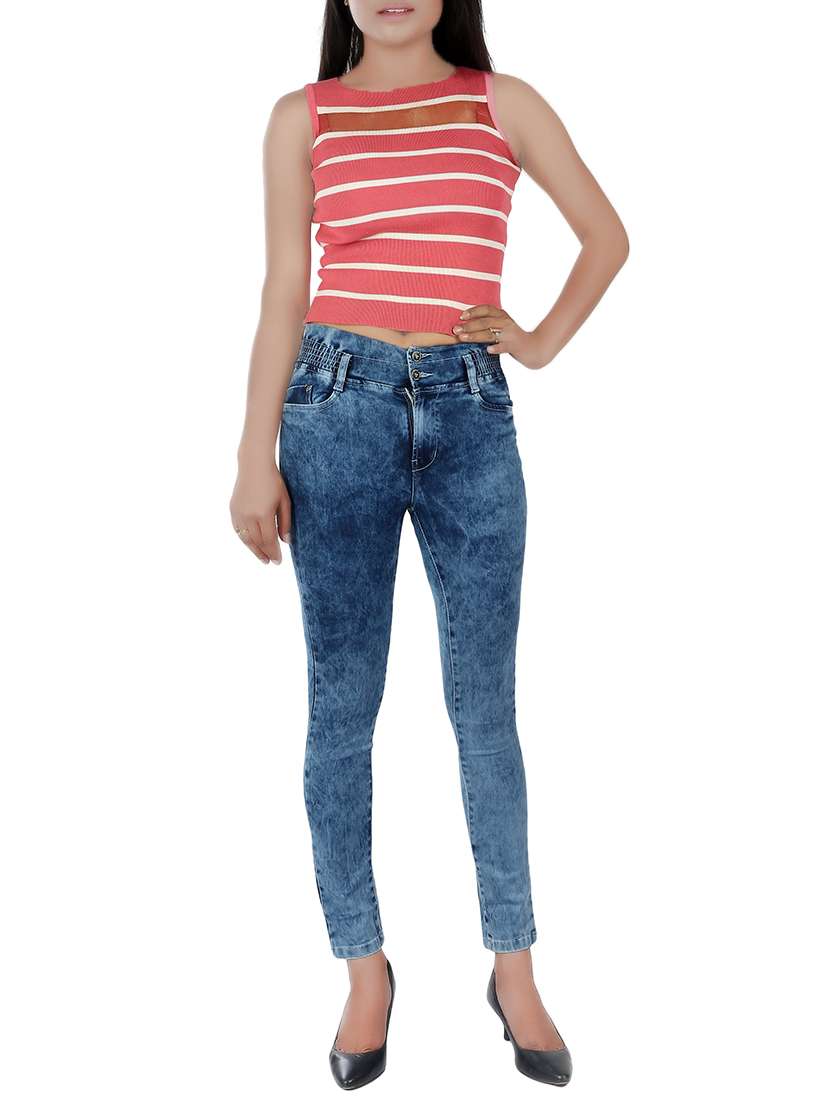 women's plain slim fit jeans - 15093830 -  Standard Image - 3