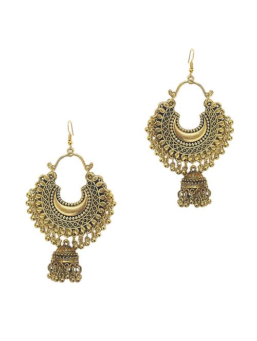 gold metal drop earring - 15095746 -  Standard Image - 0