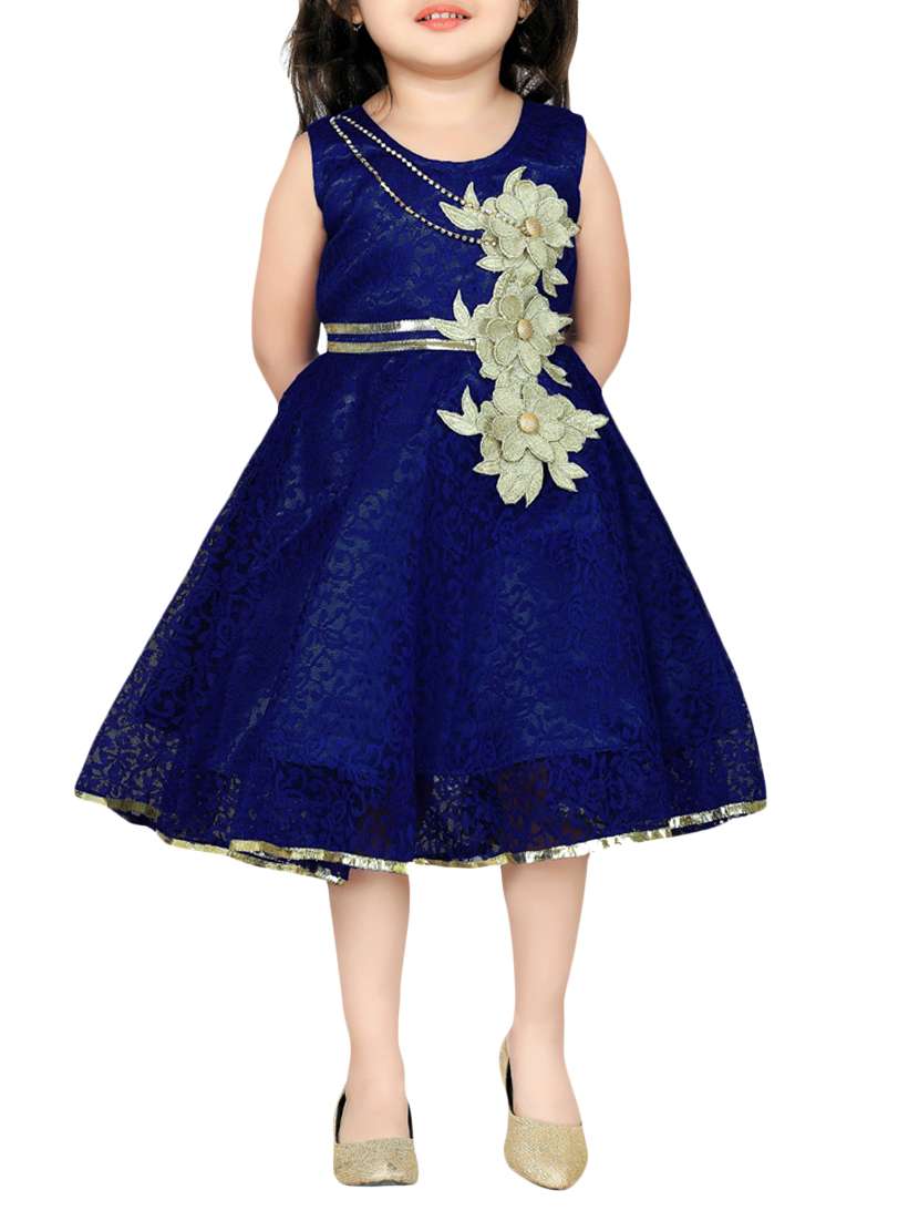 blue net frock