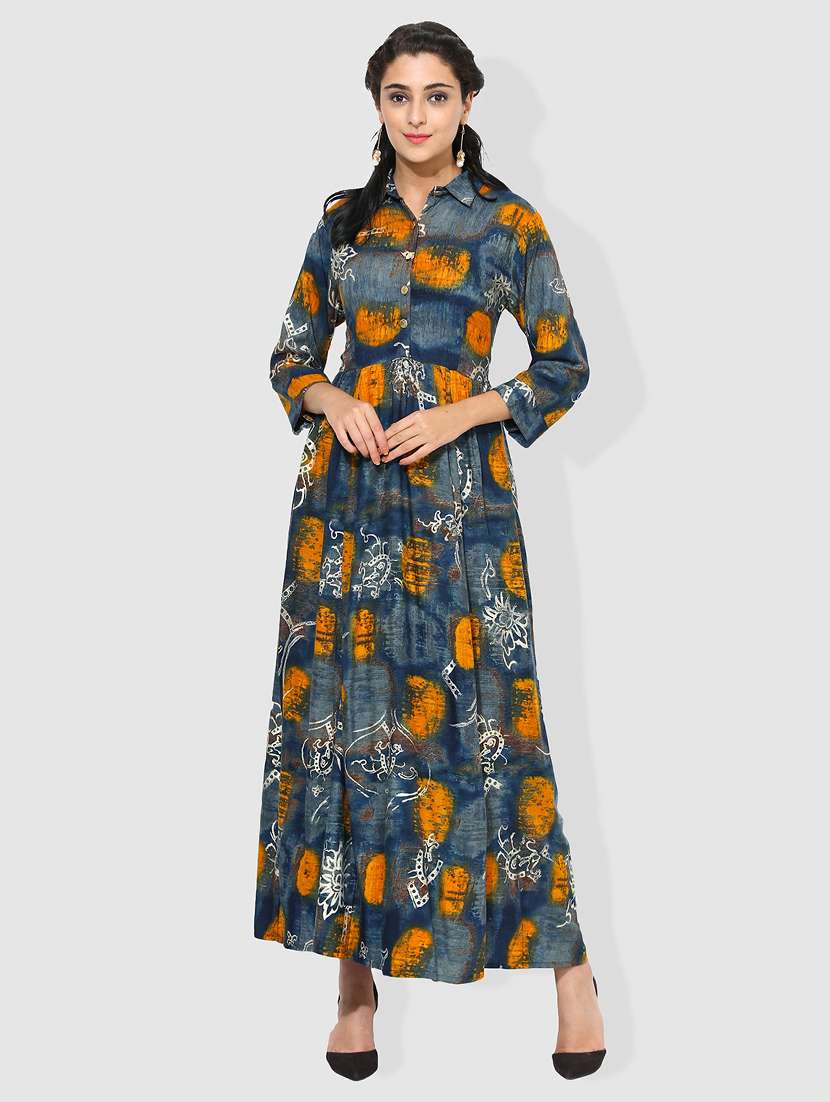shirt collar anarkali kurta
