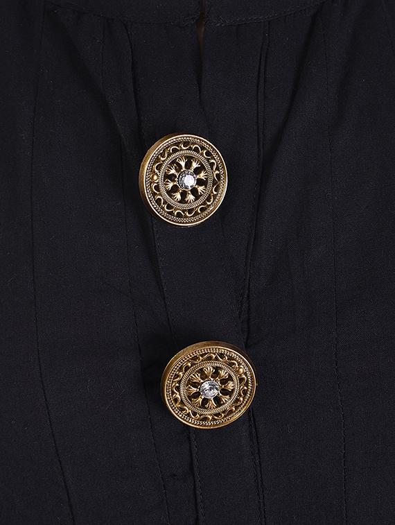 black cotton solid kurta - 15103017 - Standard Image - 3