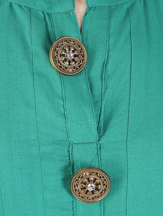 teal anarkali solid kurta - 15103018 - Standard Image - 3