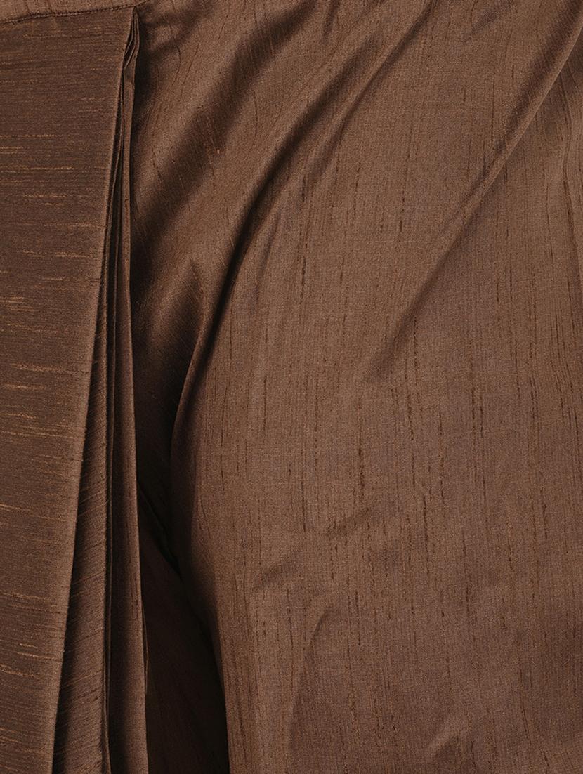 brown silk blend dhoti - 15107178 - Standard Image - 3