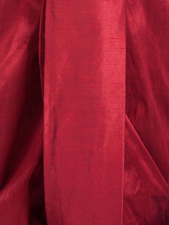 red silk blend dhoti - 15107180 - Standard Image - 3