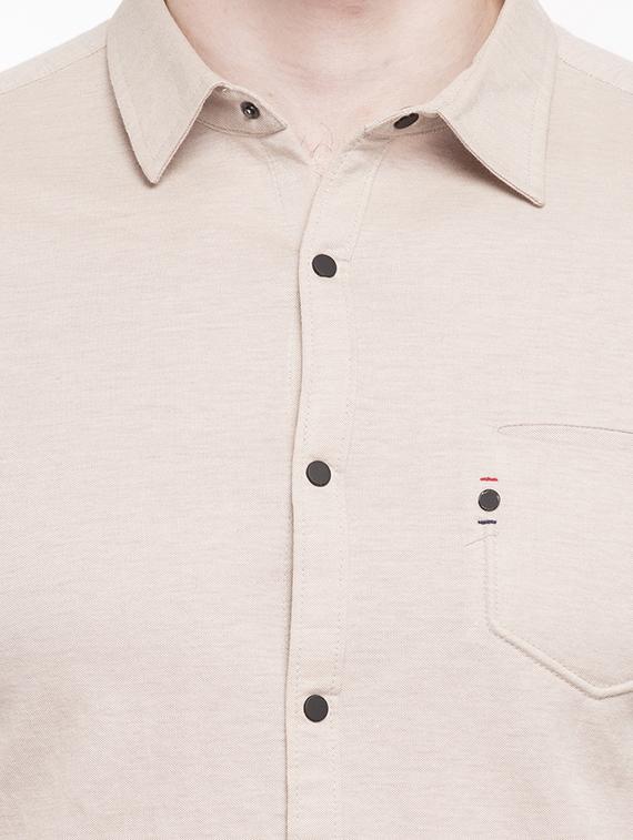 mens solid casual shirt - 15113398 - Standard Image - 3
