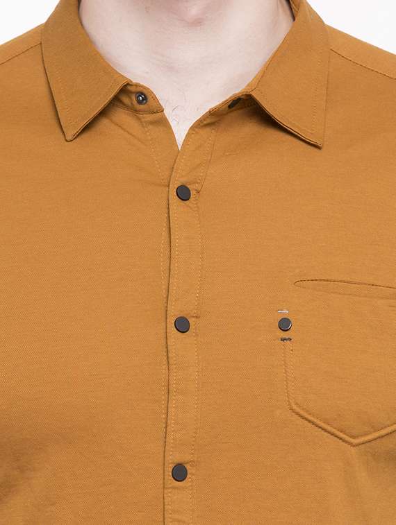 orange cotton blend casual shirt - 15113400 - Standard Image - 3