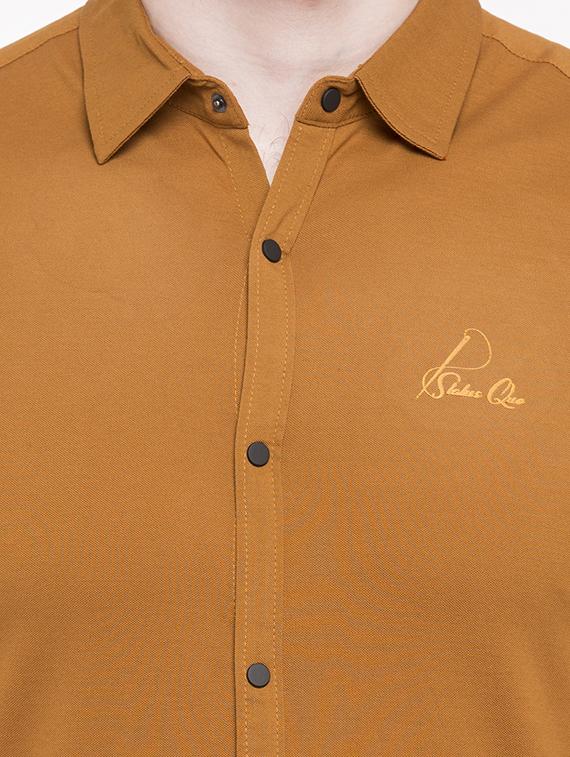 orange cotton blend casual shirt - 15113404 - Standard Image - 3