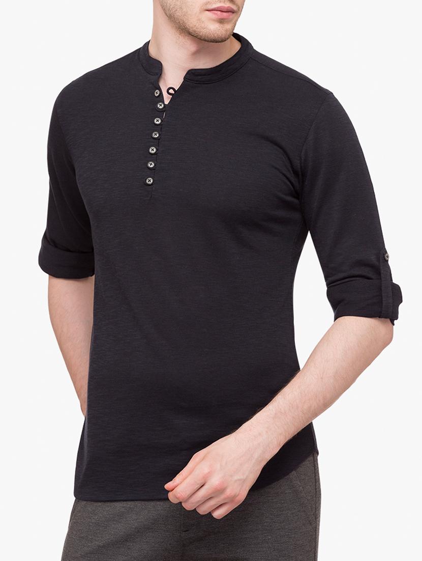 navy blue cotton tshirt - 15113410 - Zoom Image - 0