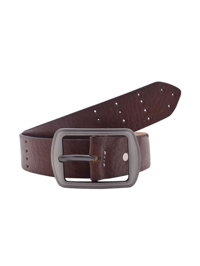 brown leather belt