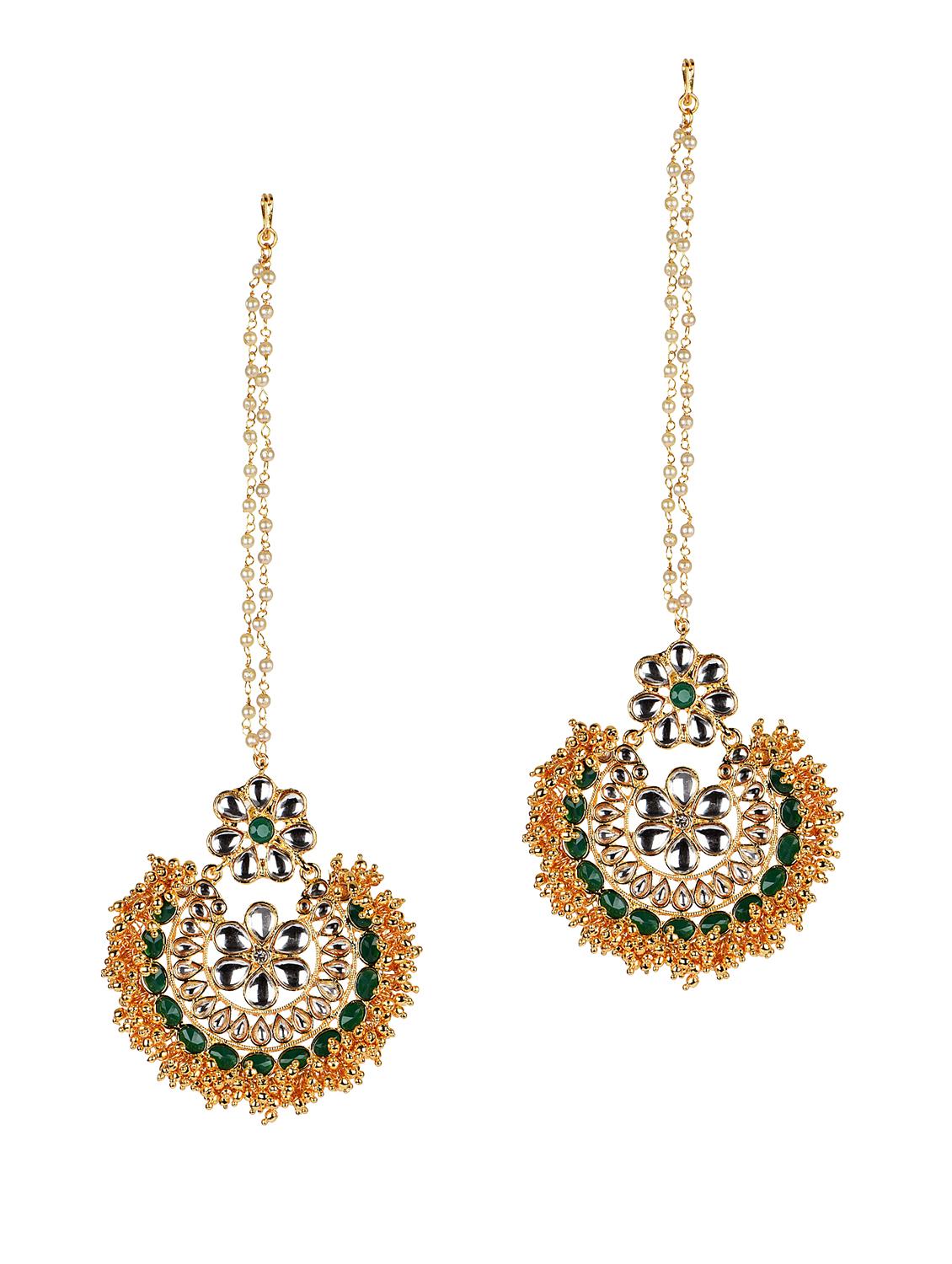 gold copper chandballi earring - 15116269 - Zoom Image - 0