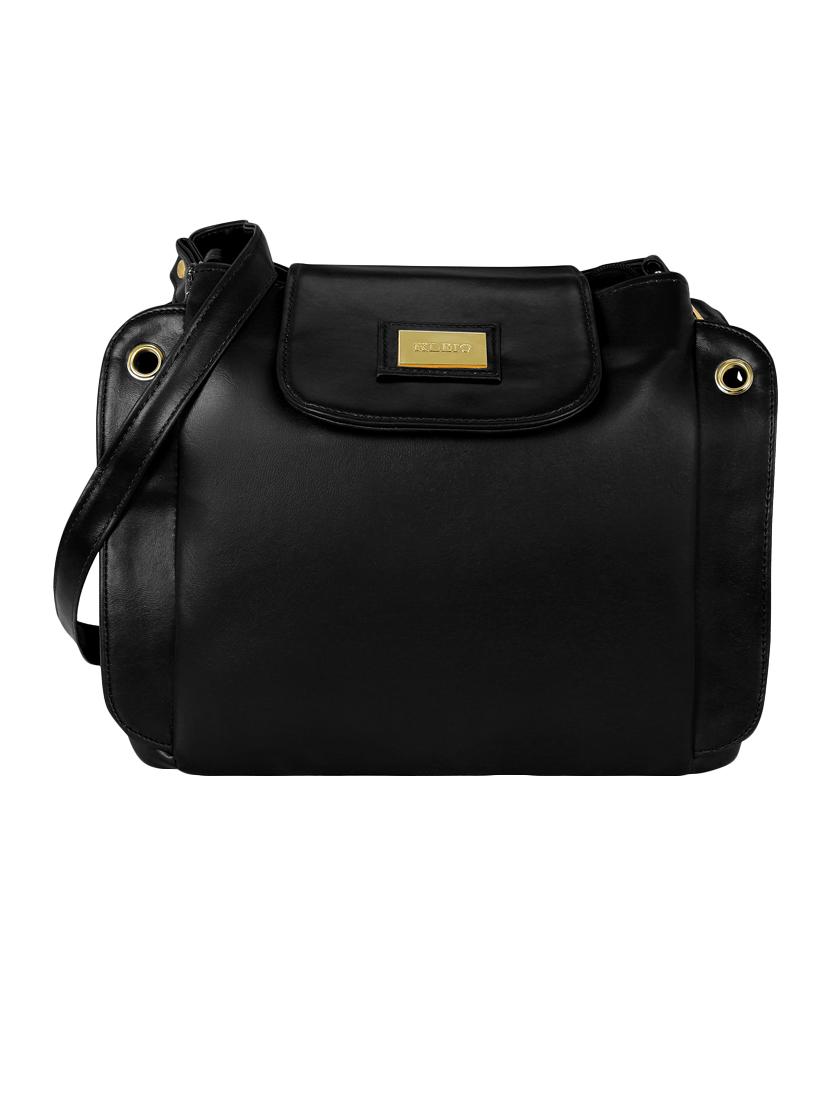 black leatherette regular sling bag - 15116758 - Zoom Image - 0